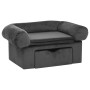 Sofá para perros con cajón felpa gris oscuro 75x50x38 cm de vidaXL, Camas para perros - Ref: Foro24-171079, Precio: 104,37 €,...