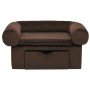 Sofá para perros con cajón felpa marrón 75x50x38 cm de vidaXL, Camas para perros - Ref: Foro24-171077, Precio: 112,06 €, Desc...