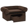 Sofá para perros con cajón felpa marrón 75x50x38 cm de vidaXL, Camas para perros - Ref: Foro24-171077, Precio: 112,06 €, Desc...