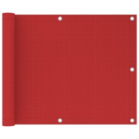 Toldo para balcón HDPE rojo 75x300 cm en Sombrillas | Comprar online en Foru.es