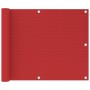 Toldo para balcón HDPE rojo 75x600 cm en Sombrillas | Comprar online en Foru.es