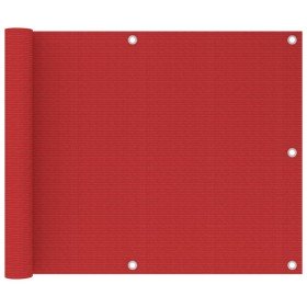 Toldo para balcón HDPE rojo 75x600 cm en Sombrillas | Comprar online en Foru.es