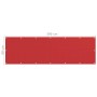 Toldo para balcón HDPE rojo 90x300 cm en Sombrillas | Comprar online en Foru.es