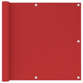 Toldo para balcón HDPE rojo 90x500 cm en Sombrillas | Comprar online en Foru.es