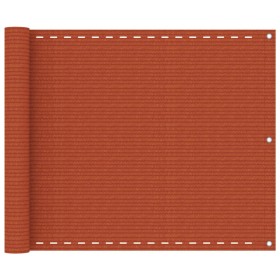 Toldo para balcón HDPE naranja 75x400 cm en Sombrillas | Comprar online en Foru.es