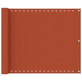 Toldo para balcón HDPE naranja 75x500 cm en Sombrillas | Comprar online en Foru.es