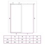 Puerta corredera ESG vidrio y aluminio negra 76x205 cm en Puertas | Comprar online en Foru.es
