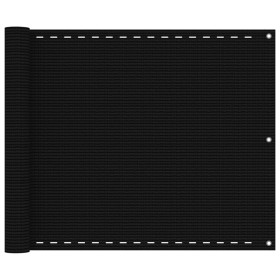 Toldo para balcón HDPE negro 75x400 cm en Sombrillas | Comprar online en Foru.es