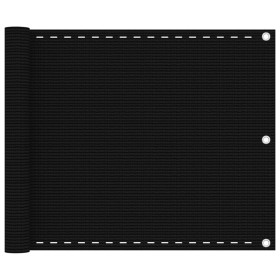 Toldo para balcón HDPE negro 75x500 cm en Sombrillas | Comprar online en Foru.es