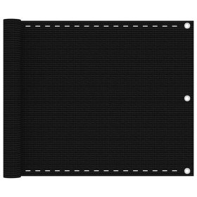 Toldo para balcón HDPE negro 75x600 cm en Sombrillas | Comprar online en Foru.es