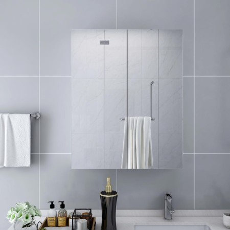 323607 Bathroom Mirror Cabinet White 60x15x75 cm MDF de vidaXL, Tocadores de baño - Ref: Foro24-323607, Precio: 142,53 €, Des...