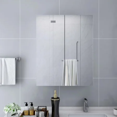 323607 Bathroom Mirror Cabinet White 60x15x75 cm MDF de vidaXL, Tocadores de baño - Ref: Foro24-323607, Precio: 140,03 €, Des...