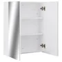 323607 Bathroom Mirror Cabinet White 60x15x75 cm MDF de vidaXL, Tocadores de baño - Ref: Foro24-323607, Precio: 140,03 €, Des...
