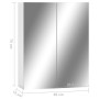 323607 Bathroom Mirror Cabinet White 60x15x75 cm MDF de vidaXL, Tocadores de baño - Ref: Foro24-323607, Precio: 142,53 €, Des...