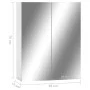 323607 Bathroom Mirror Cabinet White 60x15x75 cm MDF de vidaXL, Tocadores de baño - Ref: Foro24-323607, Precio: 140,03 €, Des...