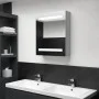 Armario de baño con espejo LED gris hormigón 50x14x60 cm de vidaXL, Tocadores de baño - Ref: Foro24-326479, Precio: 114,30 €,...