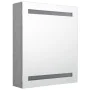 Armario de baño con espejo LED gris hormigón 50x14x60 cm de vidaXL, Tocadores de baño - Ref: Foro24-326479, Precio: 114,30 €,...