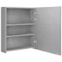 Armario de baño con espejo LED gris hormigón 50x14x60 cm de vidaXL, Tocadores de baño - Ref: Foro24-326479, Precio: 114,30 €,...