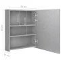 Armario de baño con espejo LED gris hormigón 50x14x60 cm de vidaXL, Tocadores de baño - Ref: Foro24-326479, Precio: 114,30 €,...