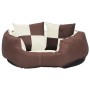 Cojín para perro reversible y lavable marrón y crema 65x50x20cm de vidaXL, Camas para perros - Ref: Foro24-171211, Precio: 46...