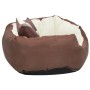 Cojín para perro reversible y lavable marrón y crema 65x50x20cm de vidaXL, Camas para perros - Ref: Foro24-171211, Precio: 46...