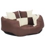 Cojín para perro reversible y lavable marrón y crema 65x50x20cm de vidaXL, Camas para perros - Ref: Foro24-171211, Precio: 46...