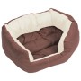 Cojín para perro reversible y lavable marrón y crema 65x50x20cm de vidaXL, Camas para perros - Ref: Foro24-171211, Precio: 46...