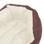 Cojín para perro reversible y lavable marrón y crema 65x50x20cm de vidaXL, Camas para perros - Ref: Foro24-171211, Precio: 46...