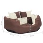 Cojín para perro reversible y lavable marrón y crema 65x50x20cm de vidaXL, Camas para perros - Ref: Foro24-171211, Precio: 46...