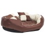 Cojín para perro reversible y lavable marrón y crema 85x70x20cm de vidaXL, Camas para perros - Ref: Foro24-171212, Precio: 52...