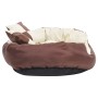 Cojín para perro reversible y lavable marrón y crema 85x70x20cm de vidaXL, Camas para perros - Ref: Foro24-171212, Precio: 52...