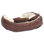 Cojín para perro reversible y lavable marrón y crema 85x70x20cm de vidaXL, Camas para perros - Ref: Foro24-171212, Precio: 52...