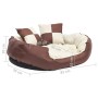 Cojín para perro reversible y lavable marrón y crema 85x70x20cm de vidaXL, Camas para perros - Ref: Foro24-171212, Precio: 52...