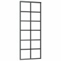 Puerta corredera ESG vidrio y aluminio negra 76x205 cm en Puertas | Comprar online en Foru.es