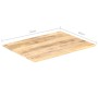 Superficie de mesa madera maciza de mango 15-16 mm 70x60 cm de vidaXL, Tableros para mesas - Ref: Foro24-286010, Precio: 64,7...
