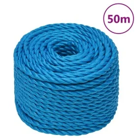 Cuerda de trabajo polipropileno azul 24 mm 50 m de vidaXL, Sogas y cuerdas metálicas - Ref: Foro24-152994, Precio: 92,23 €, D...