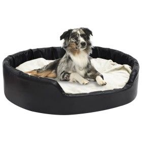 Cama de perros felpa y cuero sintético negro beige 99x89x21 cm de vidaXL, Camas para perros - Ref: Foro24-171272, Precio: 80,...