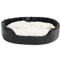 Cama de perros felpa y cuero sintético negro beige 99x89x21 cm de vidaXL, Camas para perros - Ref: Foro24-171272, Precio: 80,...
