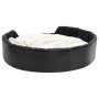 Cama de perros felpa y cuero sintético negro beige 99x89x21 cm de vidaXL, Camas para perros - Ref: Foro24-171272, Precio: 80,...