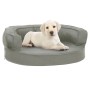Colchón para cama de perro ergonómico aspecto lino gris 60x42cm de vidaXL, Camas para perros - Ref: Foro24-171295, Precio: 45...