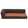 Colchón de cama de perro ergonómico aspecto lino marrón 60x42cm de vidaXL, Camas para perros - Ref: Foro24-171340, Precio: 48...