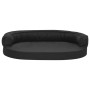 Colchón de cama de perro ergonómico aspecto lino negro 75x53cm de vidaXL, Camas para perros - Ref: Foro24-171308, Precio: 83,...