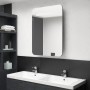 Armario de baño con espejo LED gris brillante 60x11x80 cm de vidaXL, Tocadores de baño - Ref: Foro24-326506, Precio: 126,52 €...