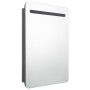 Armario de baño con espejo LED gris brillante 60x11x80 cm de vidaXL, Tocadores de baño - Ref: Foro24-326506, Precio: 126,52 €...