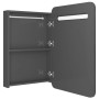 Armario de baño con espejo LED gris brillante 60x11x80 cm de vidaXL, Tocadores de baño - Ref: Foro24-326506, Precio: 126,52 €...