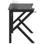 Escritorio gaming con patas en forma de K negro 110x60x75 cm de vidaXL, Escritorios - Ref: Foro24-325402, Precio: 111,86 €, D...