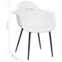 Sillas de comedor 2 unidades blancas PP de vidaXL, Sillas de comedor - Ref: Foro24-338073, Precio: 139,34 €, Descuento: %