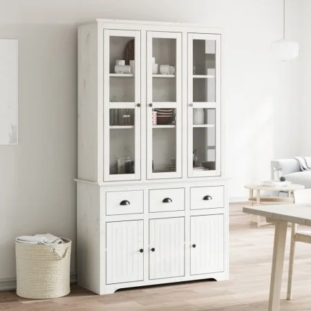 Aparador alto BODO madera maciza pino blanco 115,5x43x200,5 cm de vidaXL, Aparadores - Ref: Foro24-3206451, Precio: 509,70 €,...