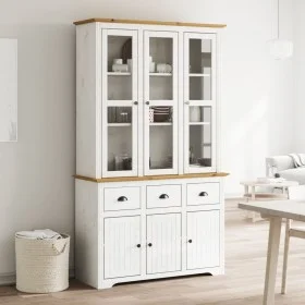 Aparador alto BODO madera pino blanco marrón 115,5x43x200,5 cm de vidaXL, Aparadores - Ref: Foro24-3206452, Precio: 521,04 €,...
