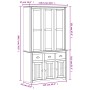 Aparador alto BODO madera maciza pino blanco 115,5x43x200,5 cm de vidaXL, Aparadores - Ref: Foro24-3206451, Precio: 487,64 €,...